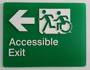 Accessible Exit sign
