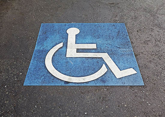 Parking space with International Symbol of Access